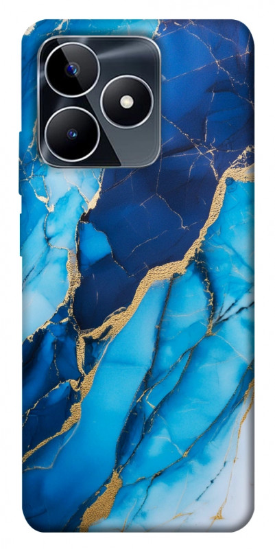Чехол itsPrint Blue marble для Realme C53, мрамор, купить оптом с доставкой
