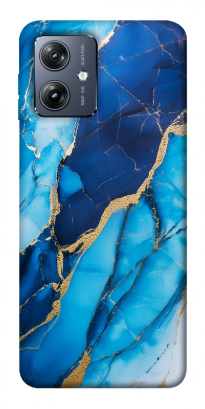 Чехол itsPrint Blue marble для Motorola Moto G54, мрамор, купить оптом с доставкой