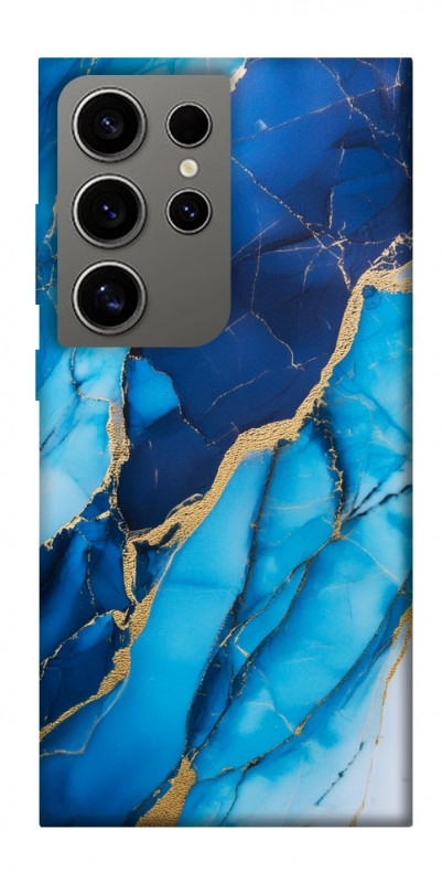 Чехол itsPrint Blue marble для Samsung Galaxy S24 Ultra, мрамор, купить оптом с доставкой