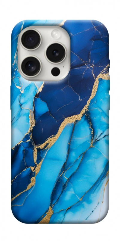Чехол itsPrint Blue marble для Apple iPhone 16 Pro (6.3"), мрамор, купить оптом с доставкой
