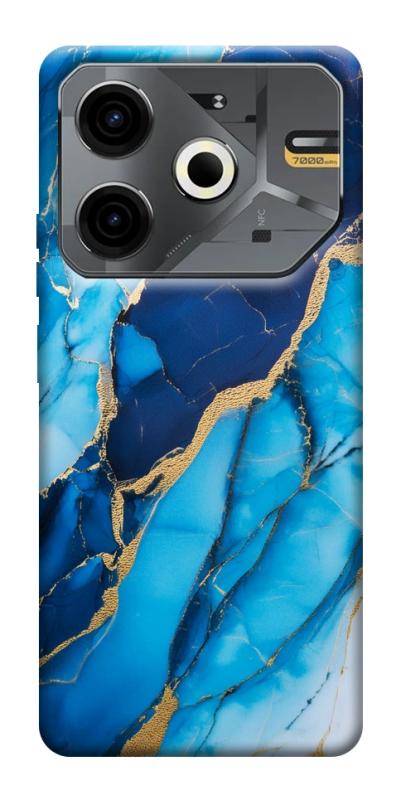 Чехол itsPrint Blue marble для TECNO Pova 6 Neo (LI6), мрамор, купить оптом с доставкой