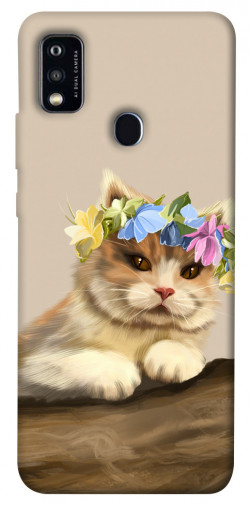 Чехол itsPrint Cat in flowers для ZTE Blade A51