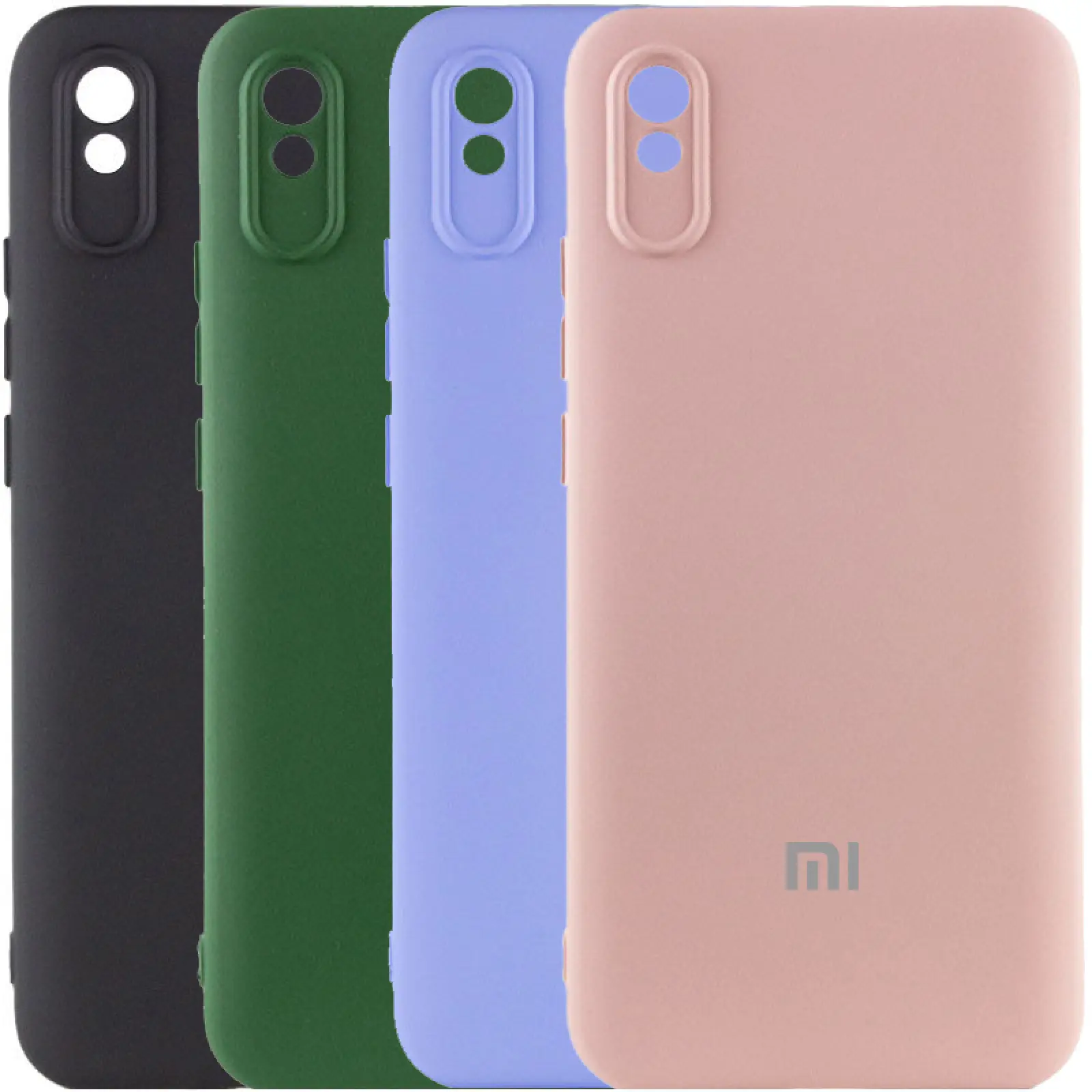 Чехол Silicone Cover Lakshmi Full Camera (AAA) with Logo для Xiaomi Redmi 9A, Силикон, купить оптом с доставкой