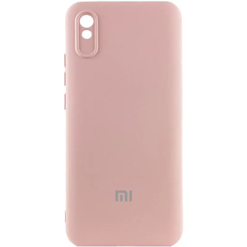 Чехол Silicone Cover Lakshmi Full Camera (AAA) with Logo для Xiaomi Redmi 9A, Розовый / Pink Sand, Силикон, купить оптом с доставкой