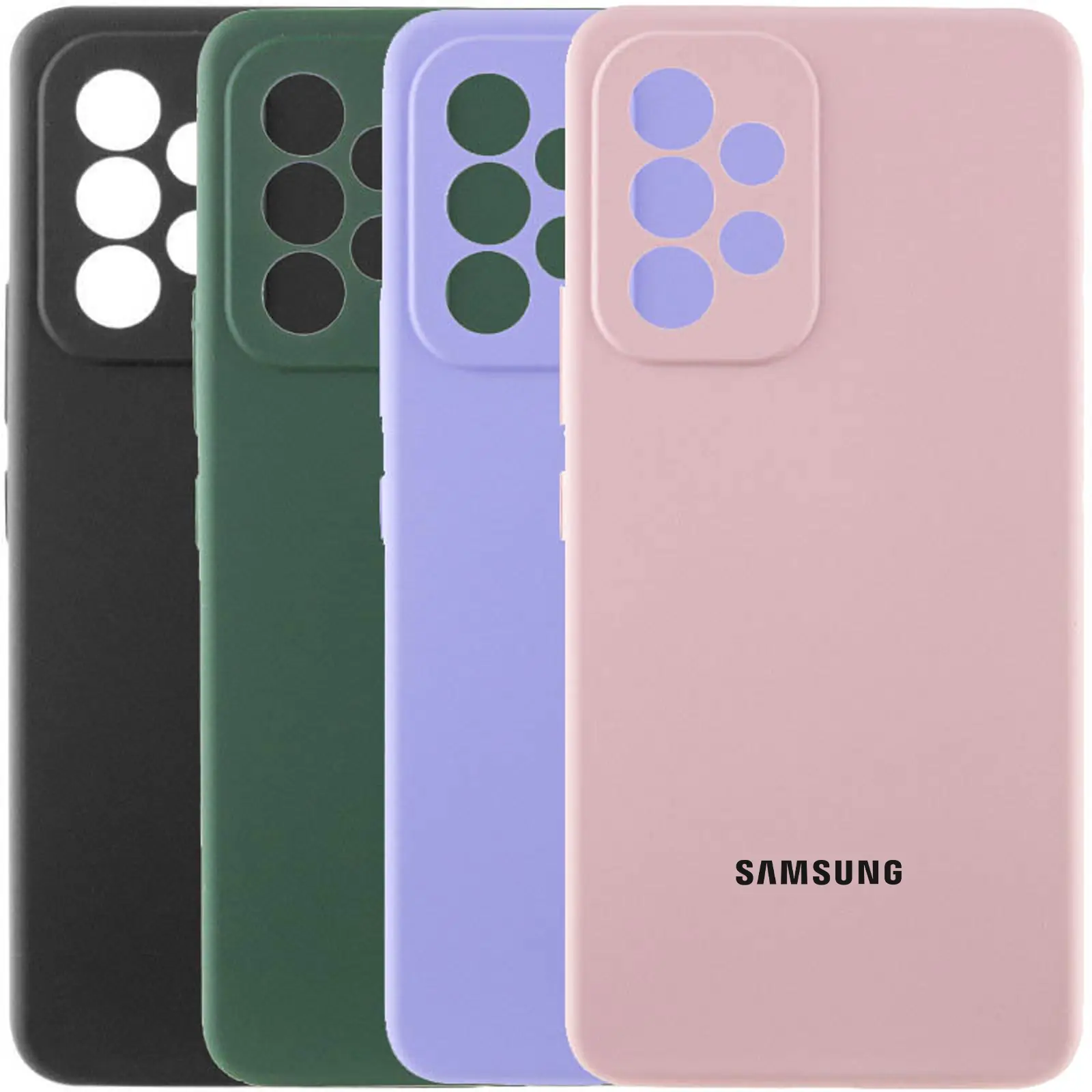 Чехол Silicone Cover Lakshmi Full Camera (AAA) with Logo для Samsung Galaxy A33 5G, Силикон, купить оптом с доставкой