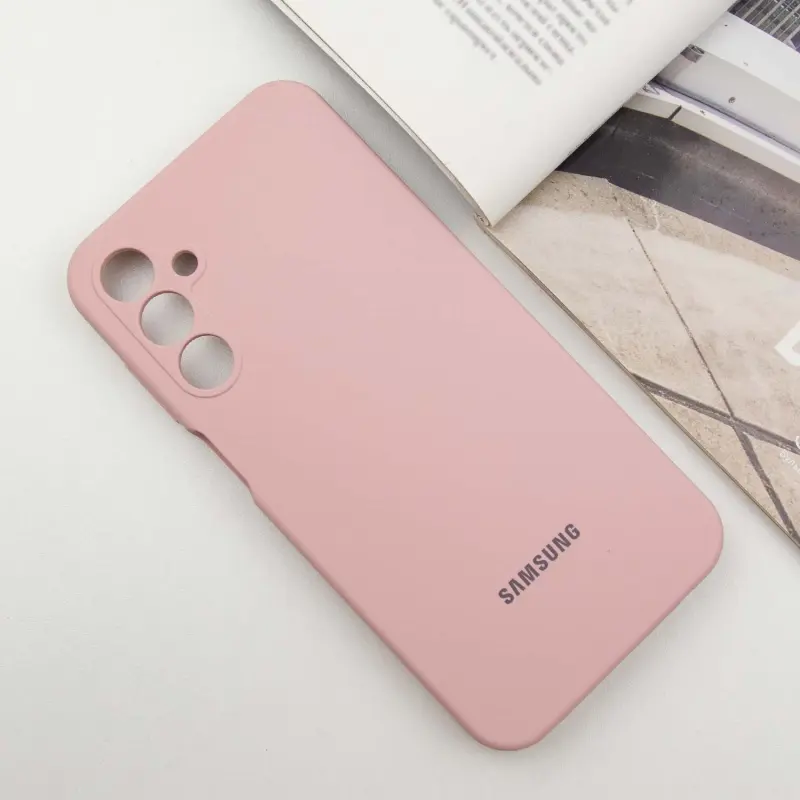 Чехол Silicone Cover Lakshmi Full Camera (AAA) with Logo для Samsung Galaxy A14 4G/5G, Розовый / Pink Sand 1, Силикон, купить оптом с доставкой