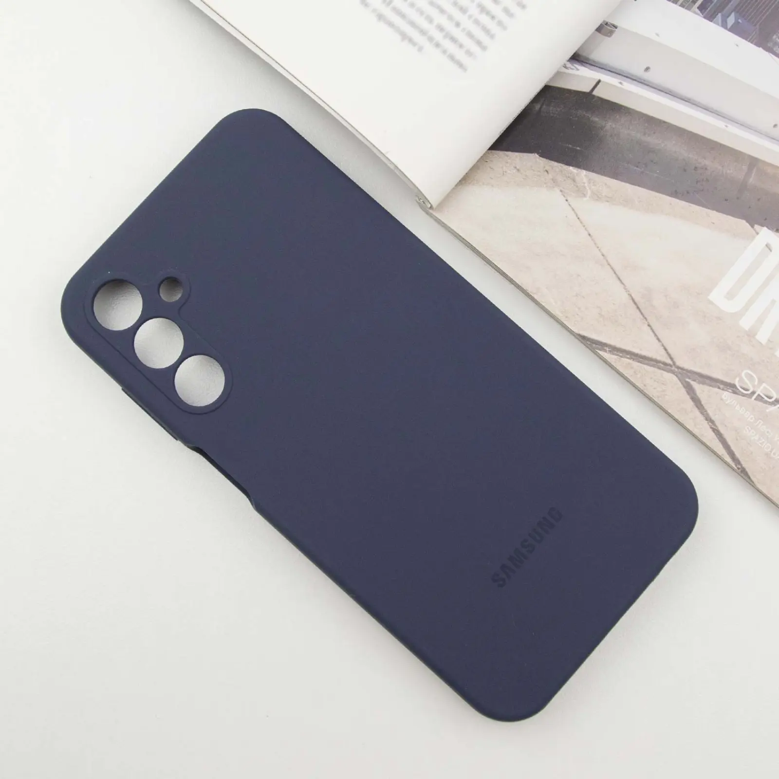 Чехол Silicone Cover Lakshmi Full Camera (AAA) with Logo для Samsung Galaxy A14 4G/5G, Темно-синий / Midnight blue 1, Силикон, купить оптом с доставкой