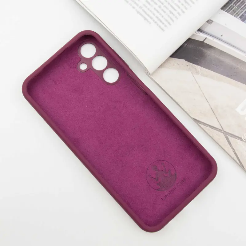 Чехол Silicone Cover Lakshmi Full Camera (AAA) with Logo для Samsung Galaxy A14 4G/5G, Бордовый / Plum 2, Силикон, купить оптом с доставкой