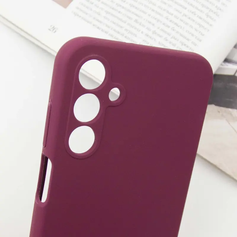 Чехол Silicone Cover Lakshmi Full Camera (AAA) with Logo для Samsung Galaxy A14 4G/5G, Бордовый / Plum 4, Силикон, купить оптом с доставкой