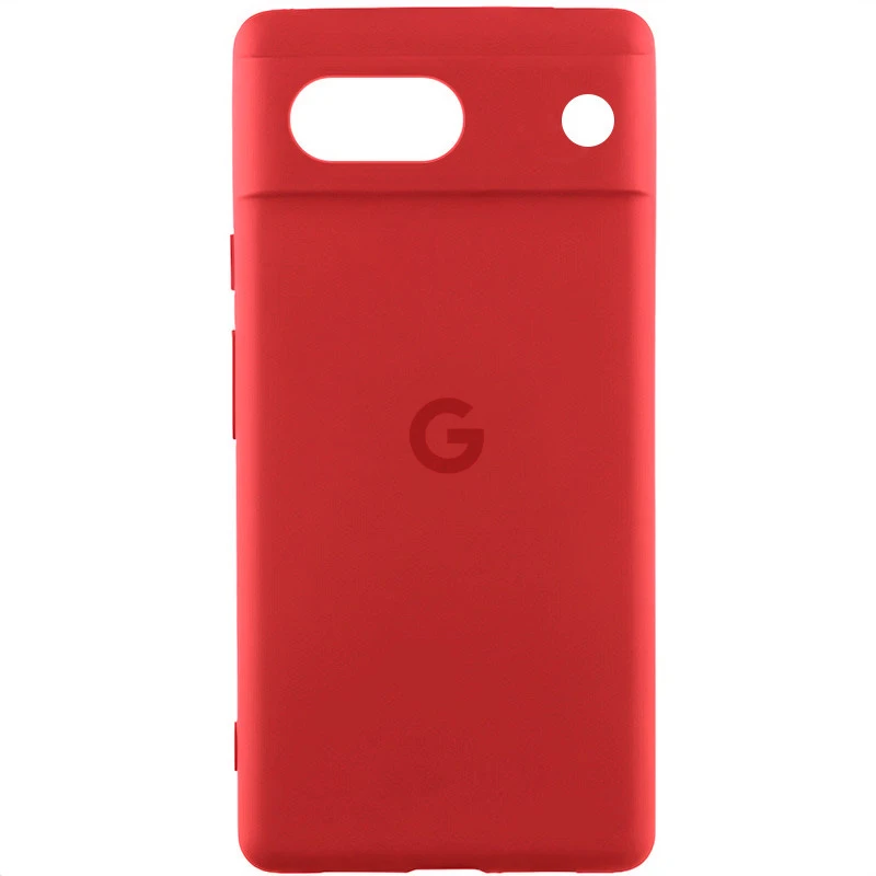 Чехол Silicone Cover Lakshmi Full Camera (AAA) with Logo для Google Pixel 7a, Красный / Red, Силикон, купить оптом с доставкой