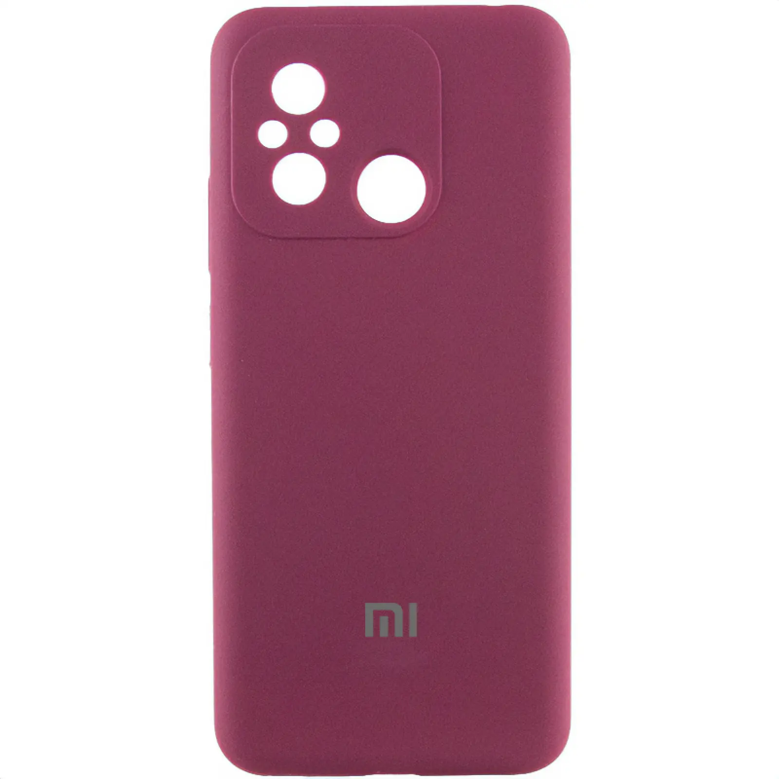 Чехол Silicone Cover Lakshmi Full Camera (AAA) with Logo для Xiaomi Redmi 12C, Бордовый / Plum, Силикон, купить оптом с доставкой