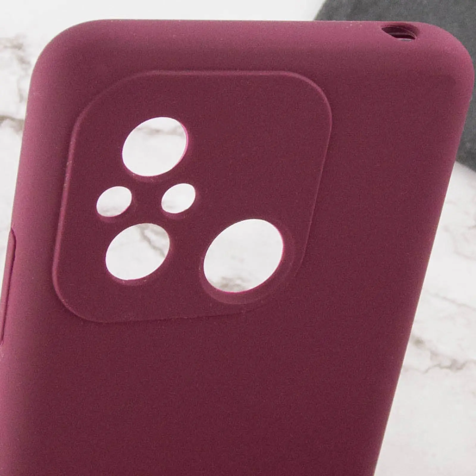 Чехол Silicone Cover Lakshmi Full Camera (AAA) with Logo для Xiaomi Redmi 12C, Бордовый / Plum 3, Силикон, купить оптом с доставкой