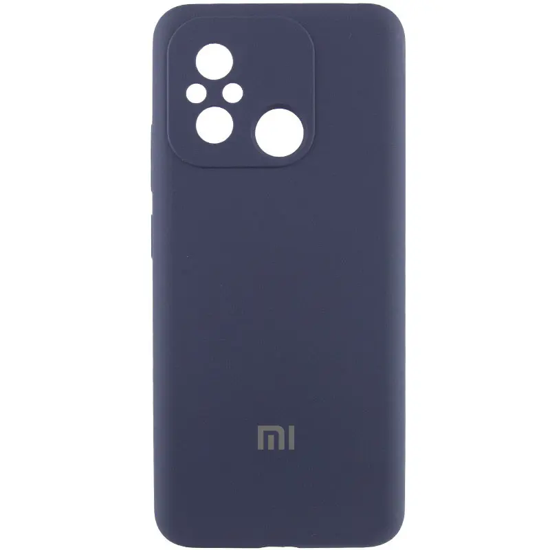 Чехол Silicone Cover Lakshmi Full Camera (AAA) with Logo для Xiaomi Redmi 12C, Темно-синий / Midnight blue, Силикон, купить оптом с доставкой