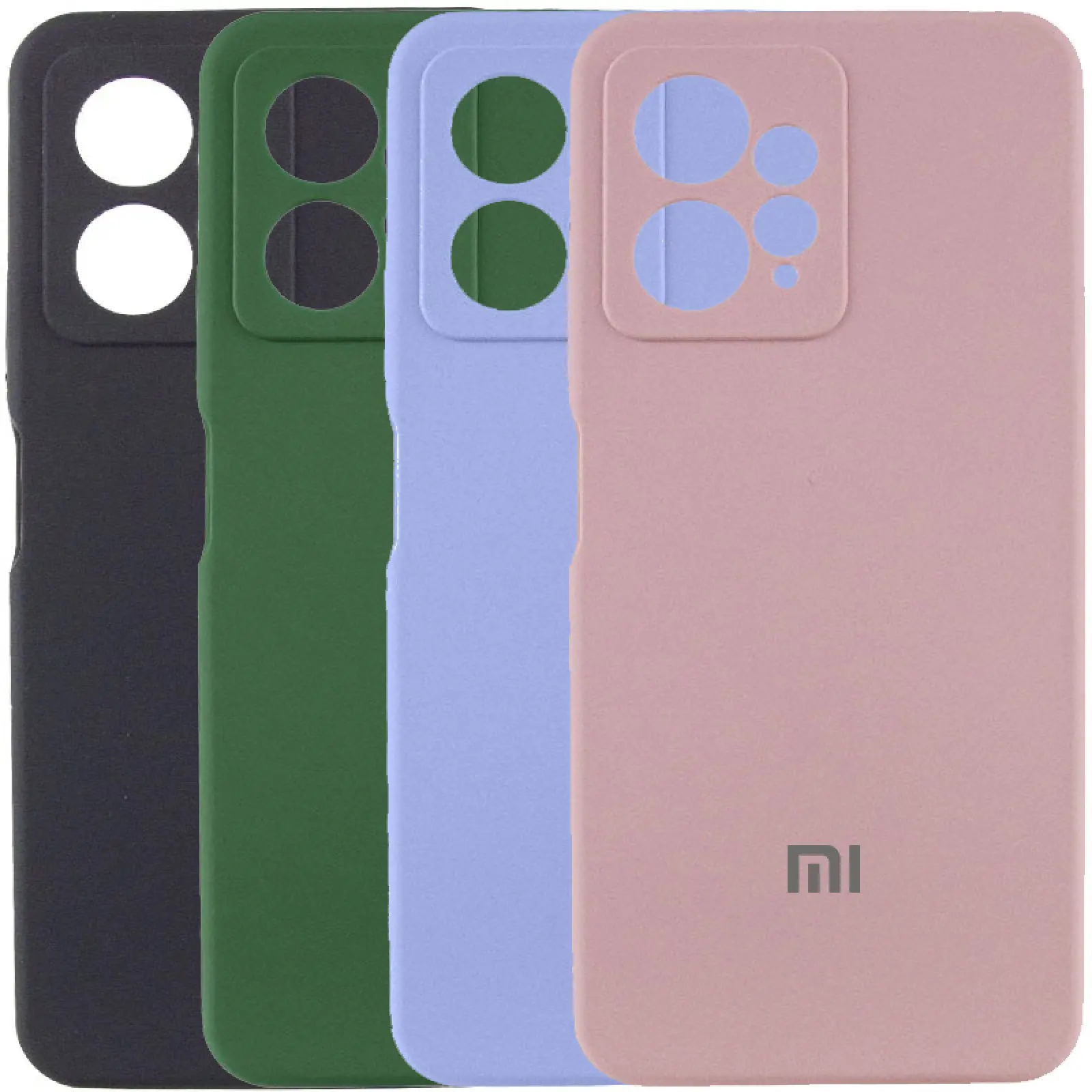 Чехол Silicone Cover Lakshmi Full Camera (AAA) with Logo для Xiaomi Redmi Note 12 4G, Силикон, купить оптом с доставкой
