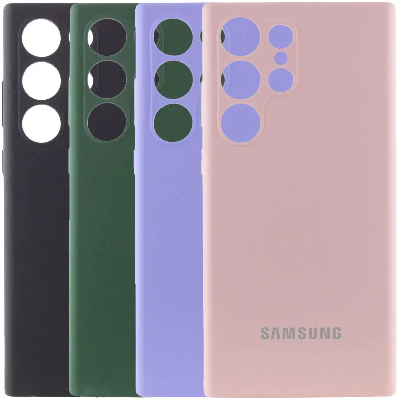 Чехол Silicone Cover Lakshmi Full Camera (AAA) with Logo для Samsung Galaxy S24 Ultra, Силикон, купить оптом с доставкой