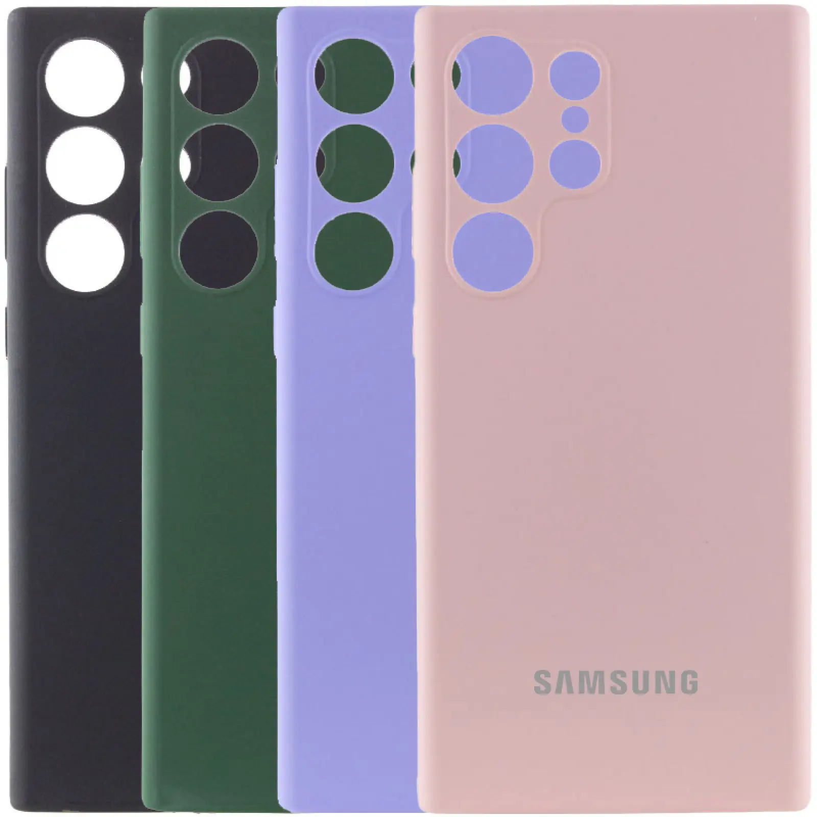 Чехол Silicone Cover Lakshmi Full Camera (AAA) with Logo для Samsung Galaxy S24 Ultra, Силикон, купить оптом с доставкой
