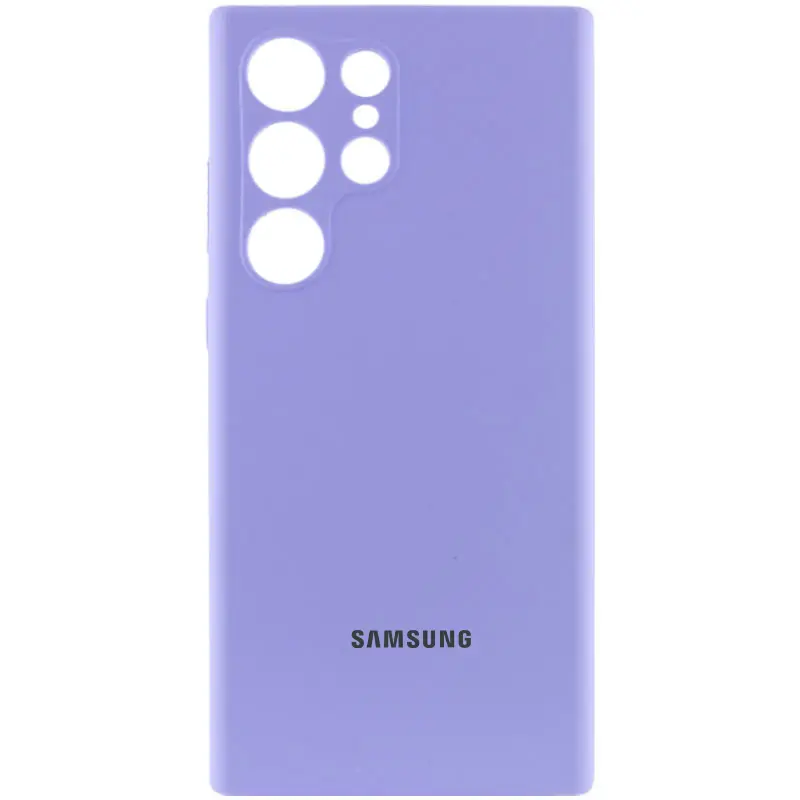 Чехол Silicone Cover Lakshmi Full Camera (AAA) with Logo для Samsung Galaxy S24 Ultra, Сиреневый / Dasheen, Силикон, купить оптом с доставкой