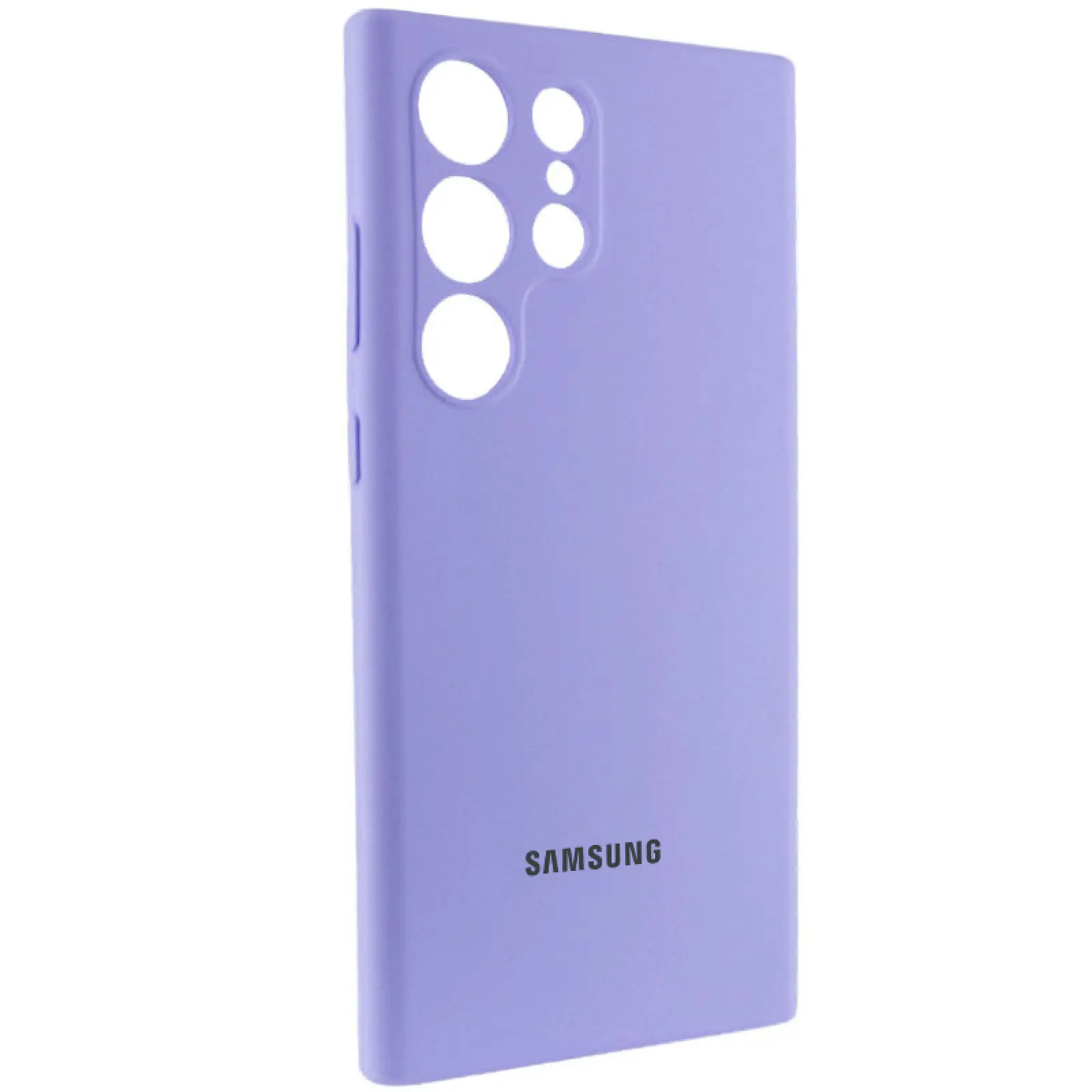 Чехол Silicone Cover Lakshmi Full Camera (AAA) with Logo для Samsung Galaxy S24 Ultra, Сиреневый / Dasheen 1, Силикон, купить оптом с доставкой