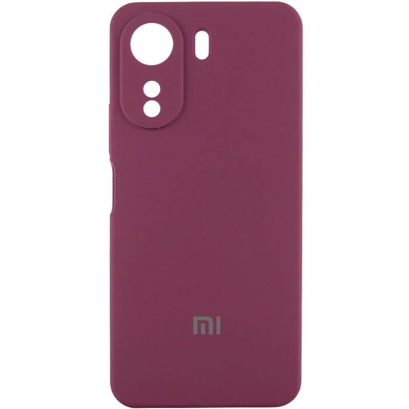Чехол Silicone Cover Lakshmi Full Camera (AAA) with Logo для Xiaomi Redmi 13C / Poco C65, Бордовый / Plum, Силикон, купить оптом с доставкой
