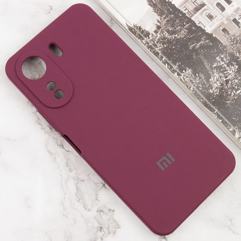Чехол Silicone Cover Lakshmi Full Camera (AAA) with Logo для Xiaomi Redmi 13C / Poco C65, Бордовый / Plum 1, Силикон, купить оптом с доставкой