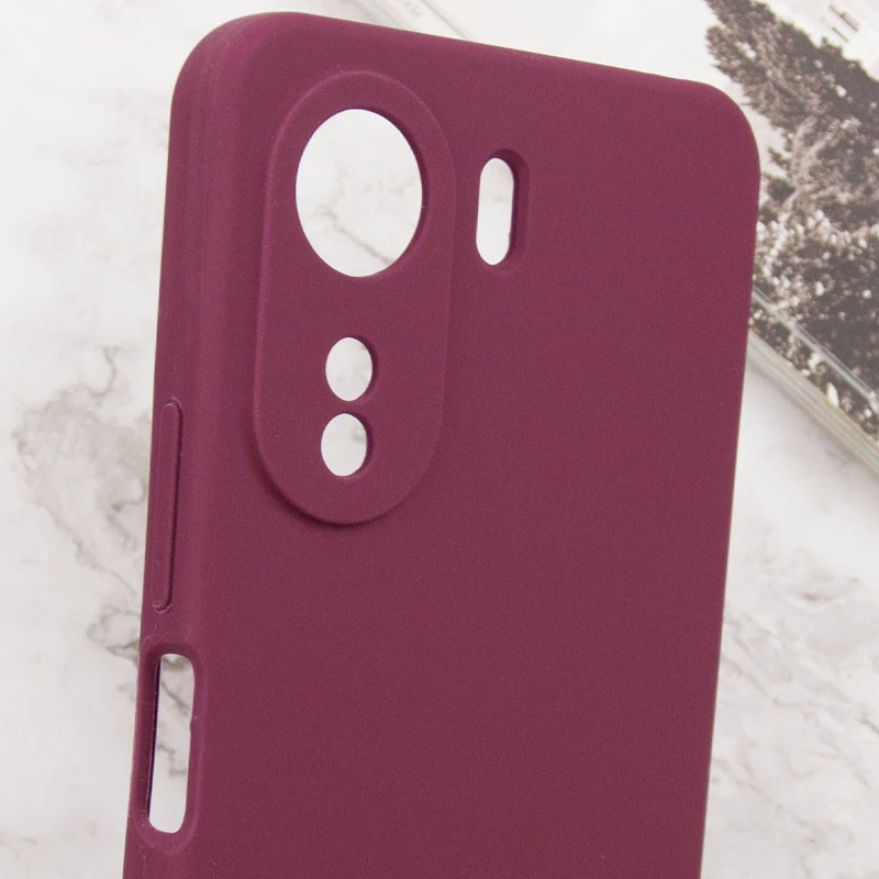 Чехол Silicone Cover Lakshmi Full Camera (AAA) with Logo для Xiaomi Redmi 13C / Poco C65, Бордовый / Plum 4, Силикон, купить оптом с доставкой