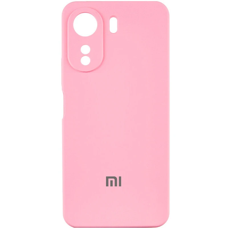 Чехол Silicone Cover Lakshmi Full Camera (AAA) with Logo для Xiaomi Redmi 13C / Poco C65, Розовый / Light pink, Силикон, купить оптом с доставкой