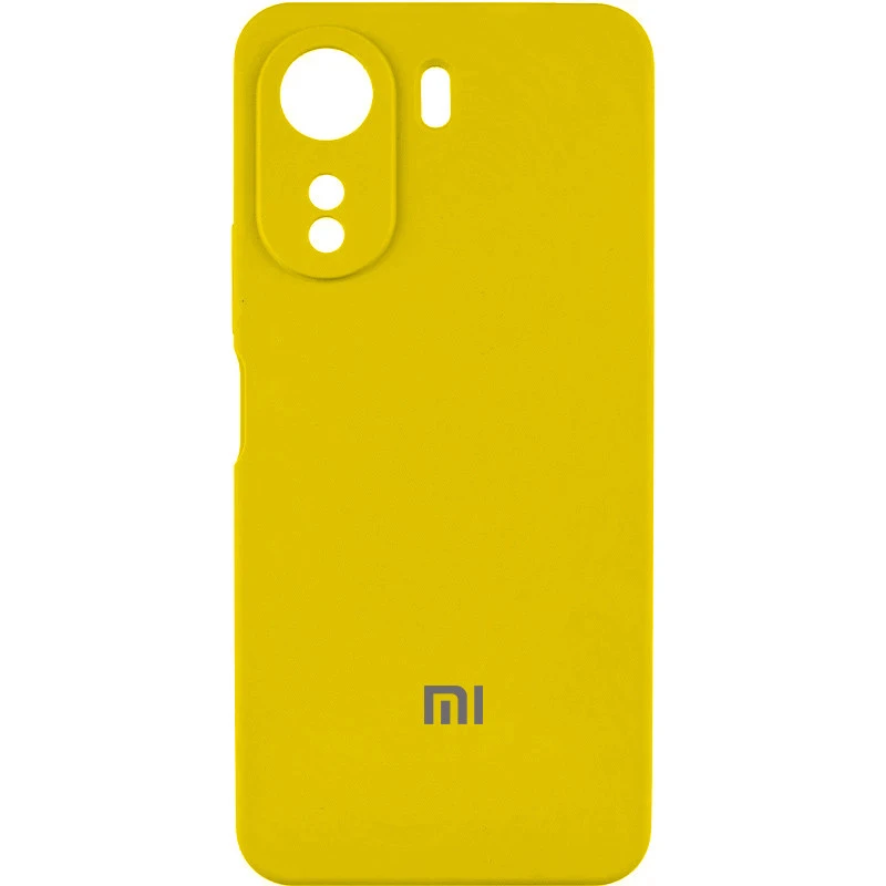 Чехол Silicone Cover Lakshmi Full Camera (AAA) with Logo для Xiaomi Redmi 13C / Poco C65, Желтый / Yellow, Силикон, купить оптом с доставкой