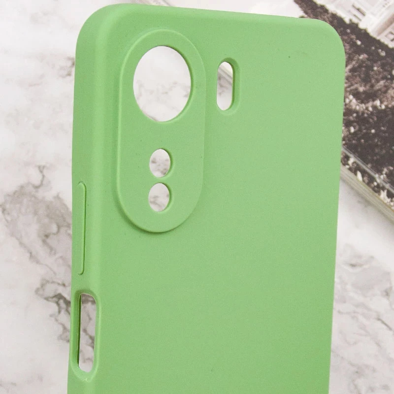 Чехол Silicone Cover Lakshmi Full Camera (AAA) with Logo для Xiaomi Redmi 13C / Poco C65, Мятный / Mint 3, Силикон, купить оптом с доставкой