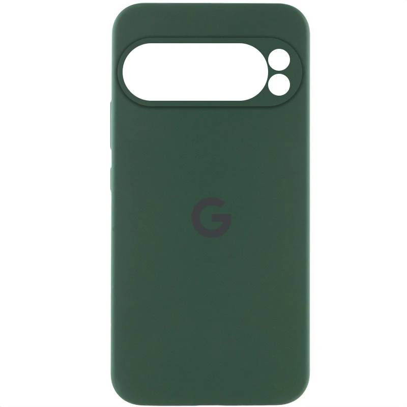 Чехол Silicone Cover Lakshmi Full Camera (AAA) with Logo для Google Pixel 9 Pro, Зеленый / Cyprus Green, Силикон, купить оптом с доставкой