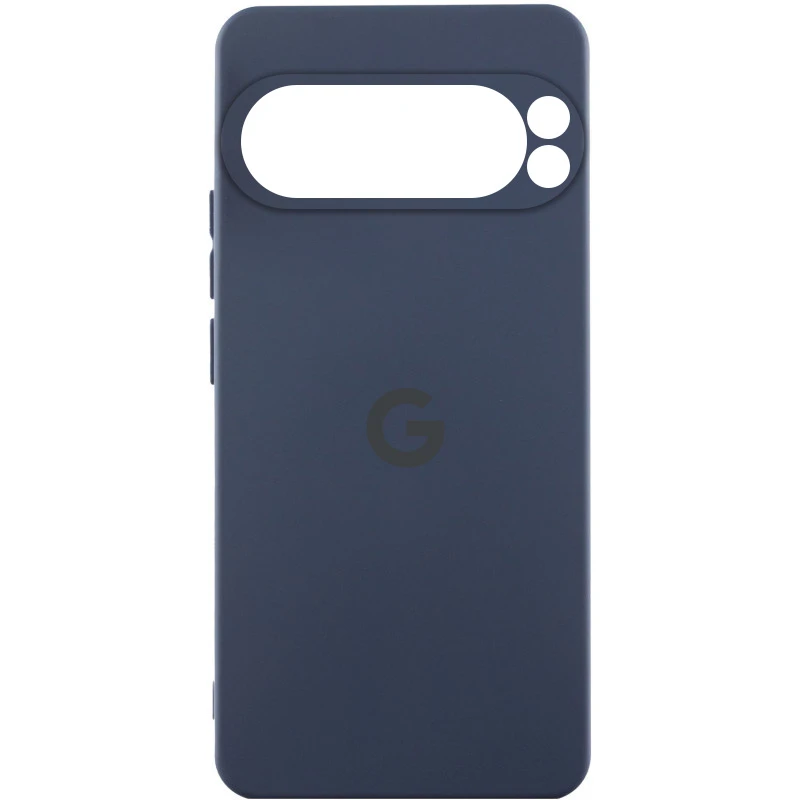 Чехол Silicone Cover Lakshmi Full Camera (AAA) with Logo для Google Pixel 9 Pro, Темно-синий / Midnight blue, Силикон, купить оптом с доставкой