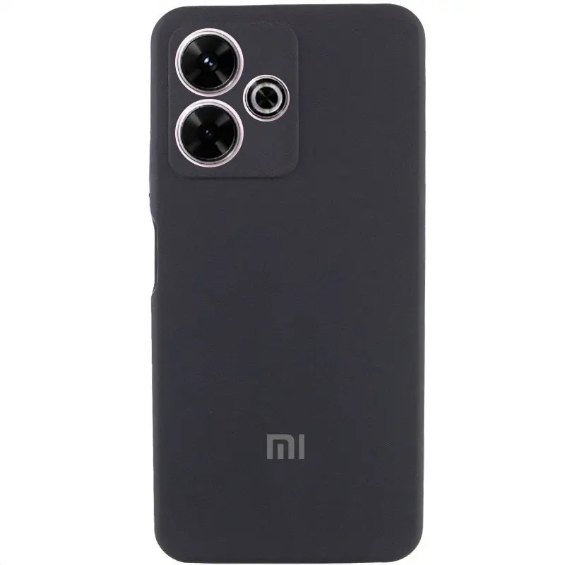 Чехол Silicone Cover Lakshmi Full Camera (AAA) with Logo для Xiaomi Redmi 13 4G / Poco M6 4G, Черный / Black, Силикон, купить оптом с доставкой