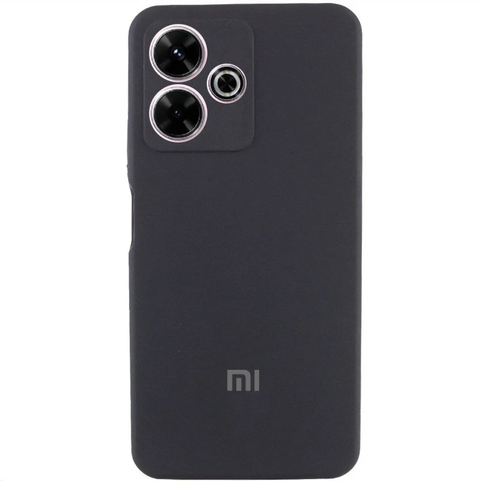 Чехол Silicone Cover Lakshmi Full Camera (AAA) with Logo для Xiaomi Redmi 13 4G / Poco M6 4G, Черный / Black, Силикон, купить оптом с доставкой