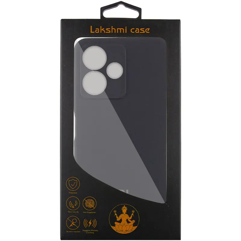 Чехол Silicone Cover Lakshmi Full Camera (AAA) with Logo для Xiaomi Redmi 13 4G / Poco M6 4G, Черный / Black 3, Силикон, купить оптом с доставкой