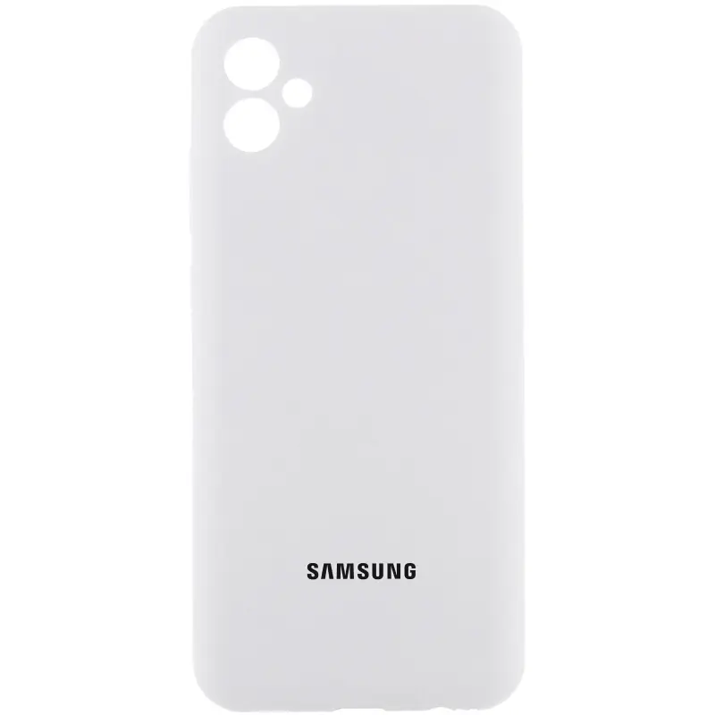 Чехол Silicone Cover Lakshmi Full Camera (AAA) with Logo для Samsung Galaxy A06, Белый / White, Силикон, купить оптом с доставкой