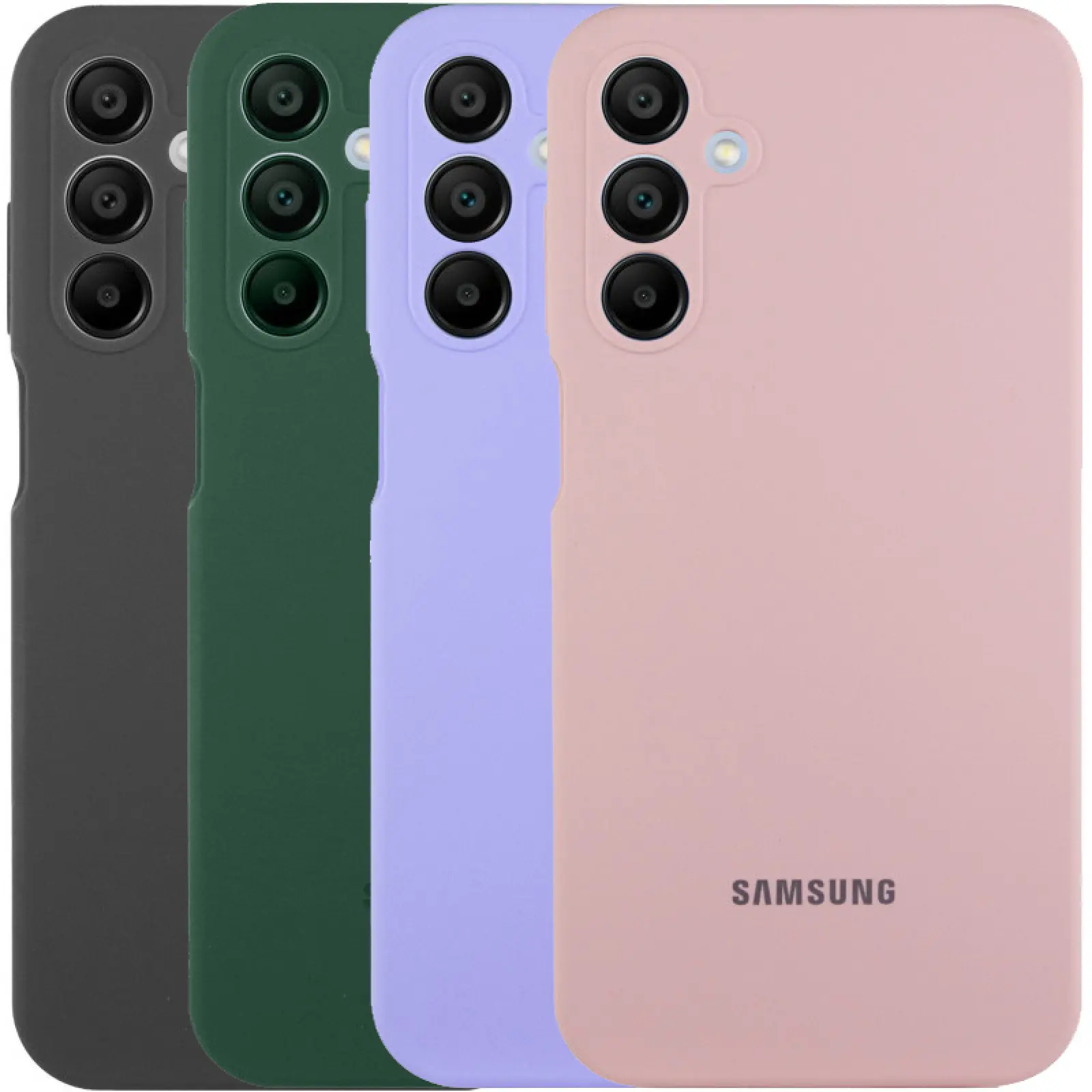 Чехол Silicone Cover Lakshmi Full Camera (AAA) with Logo для Samsung Galaxy A16 4G/5G, Силикон, купить оптом с доставкой