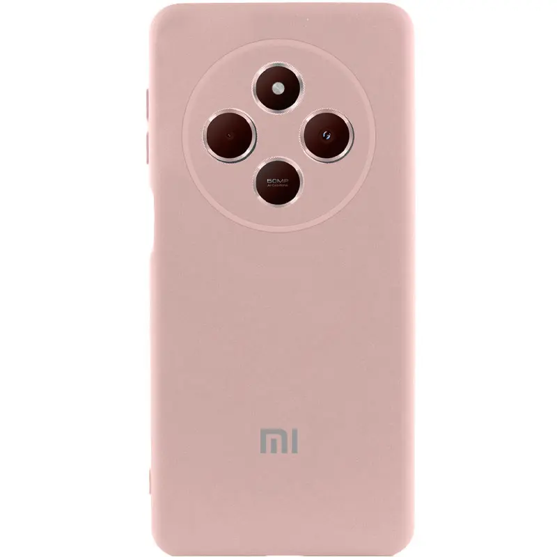 Чехол Silicone Cover Lakshmi Full Camera (AAA) with Logo для Xiaomi Redmi 14C / Poco C75, Розовый / Pink Sand, Силикон, купить оптом с доставкой