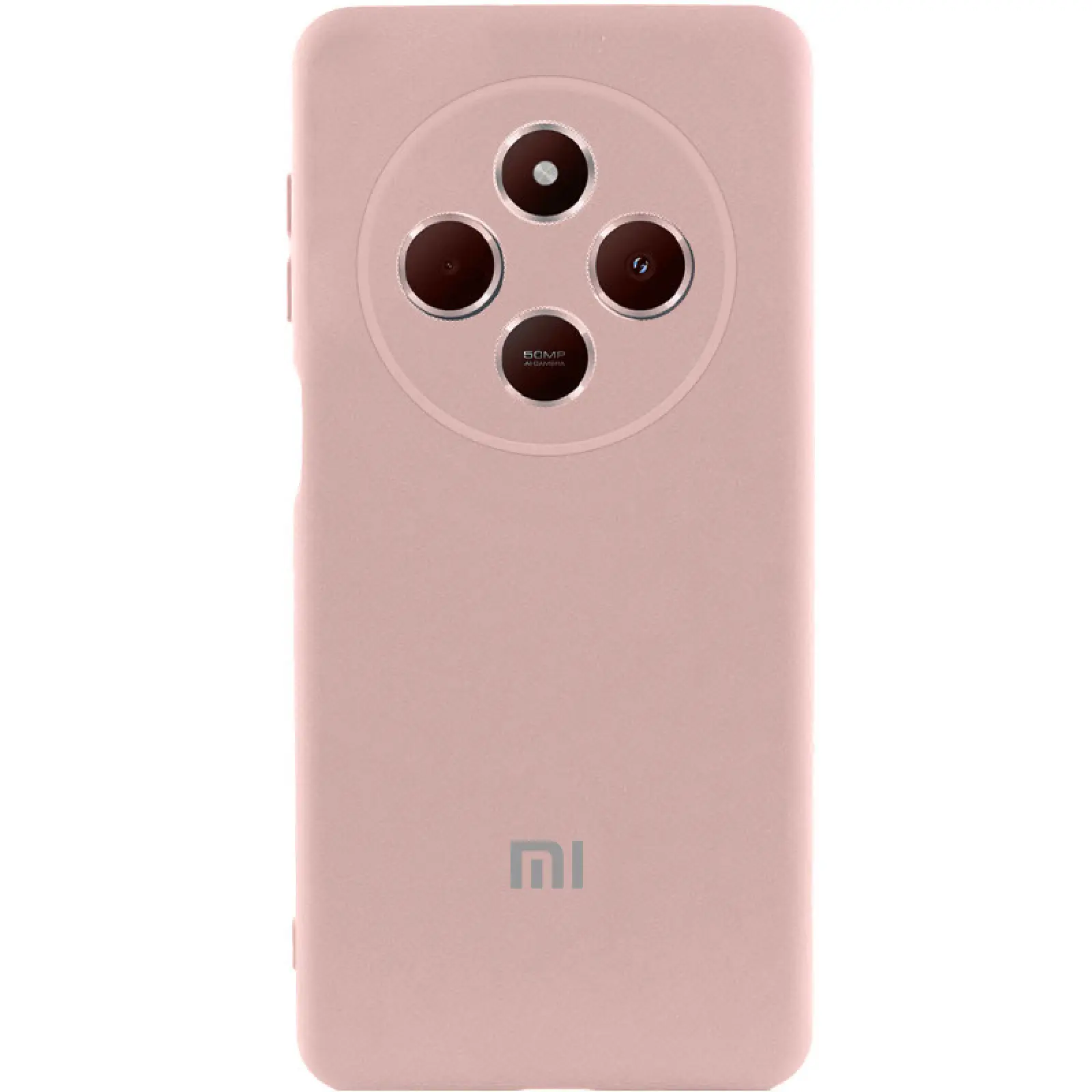 Чехол Silicone Cover Lakshmi Full Camera (AAA) with Logo для Xiaomi Redmi 14C / Poco C75, Розовый / Pink Sand, Силикон, купить оптом с доставкой