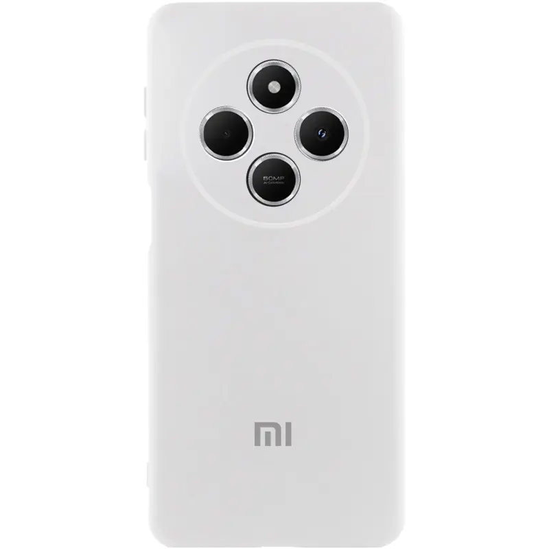Чехол Silicone Cover Lakshmi Full Camera (AAA) with Logo для Xiaomi Redmi 14C / Poco C75, Белый / White, Силикон, купить оптом с доставкой