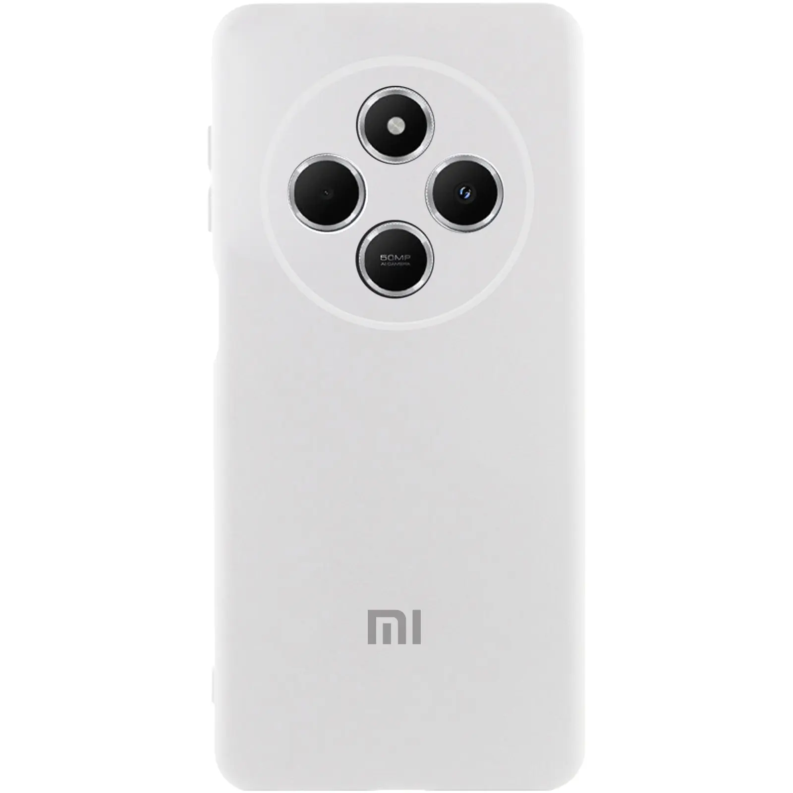 Чехол Silicone Cover Lakshmi Full Camera (AAA) with Logo для Xiaomi Redmi 14C / Poco C75, Белый / White, Силикон, купить оптом с доставкой