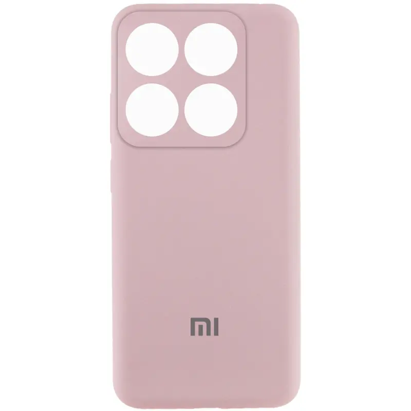 Чехол Silicone Cover Lakshmi Full Camera (AAA) with Logo для Xiaomi 14T, Розовый / Pink Sand, Силикон, купить оптом с доставкой