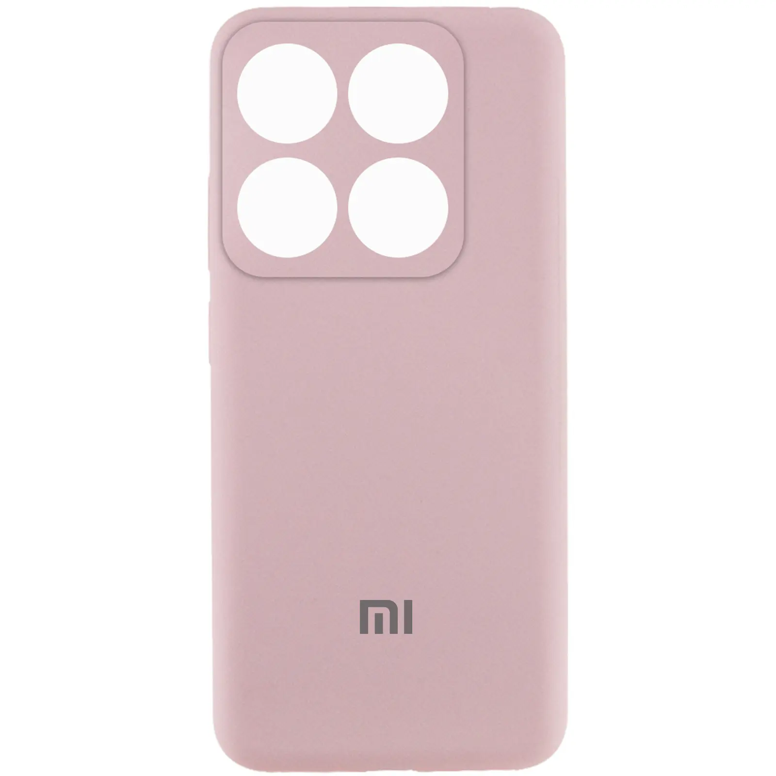 Чехол Silicone Cover Lakshmi Full Camera (AAA) with Logo для Xiaomi 14T Pro, Розовый / Pink Sand, Силикон, купить оптом с доставкой