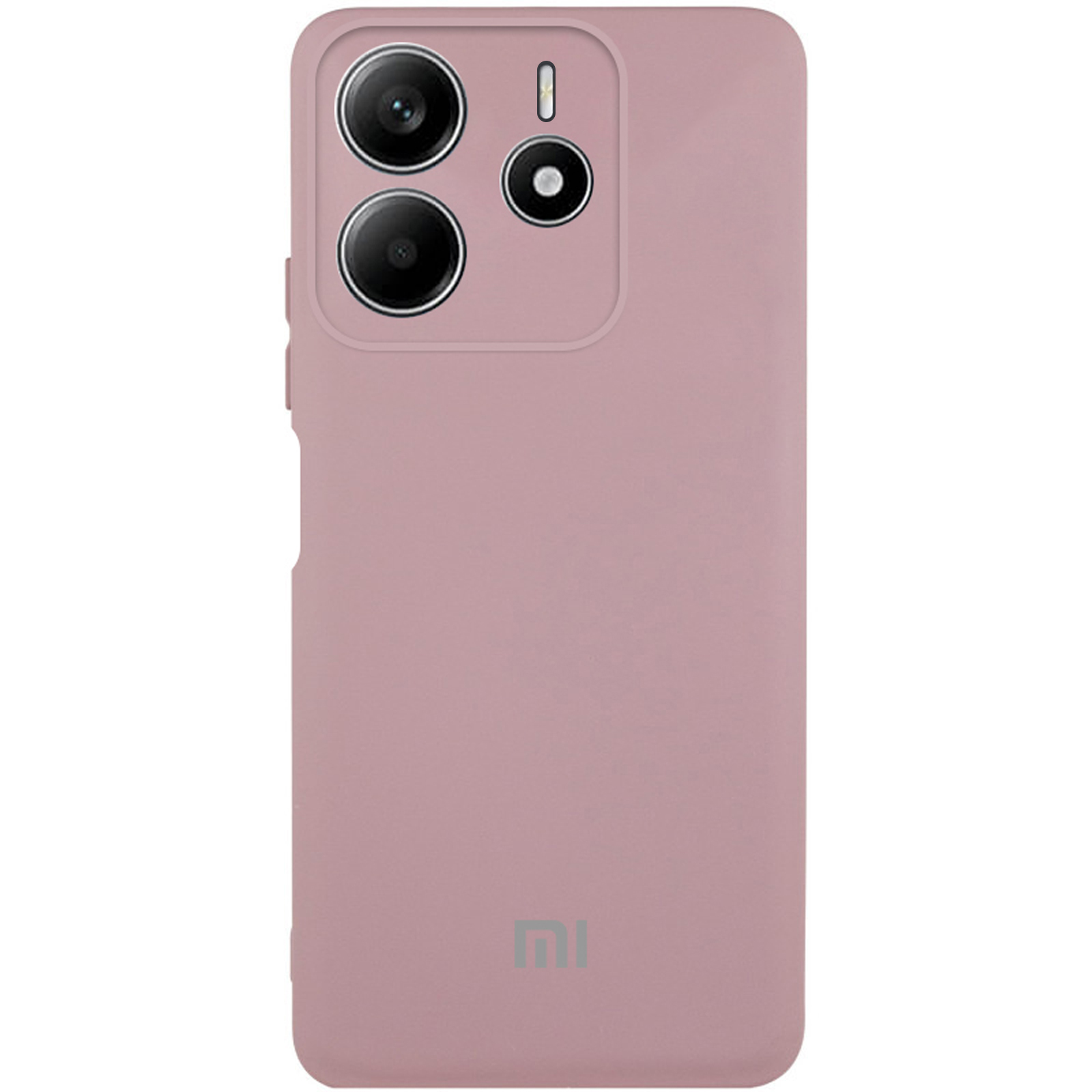 Чехол Silicone Cover Lakshmi Full Camera (AAA) with Logo для Xiaomi Redmi Note 14 5G, Розовый / Pink Sand, Силикон, купить оптом с доставкой