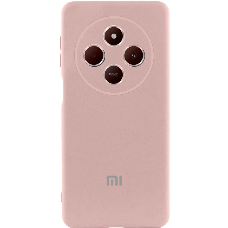 Чехол Silicone Cover Lakshmi Full Camera (AAA) with Logo для Xiaomi Poco M7, Розовый / Pink Sand, Силикон, купить оптом с доставкой