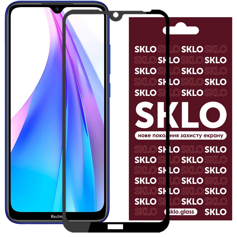 Защитное стекло SKLO 3D для Xiaomi Redmi Note 8T, Черный, Закаленное стекло, купить оптом с доставкой