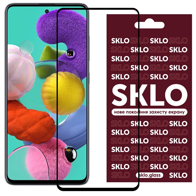 Защитное стекло SKLO 3D для Samsung Galaxy A35 / A55, Черный, Закаленное стекло, купить оптом с доставкой