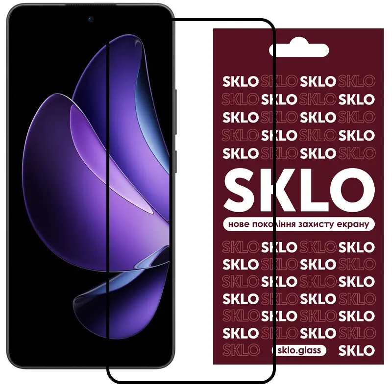 Защитное стекло SKLO 3D для Oppo Reno 13 5G / 14 / 14 F / 14 FS / 15 / 15 F / 15 FS, Закаленное стекло, купить оптом с доставкой