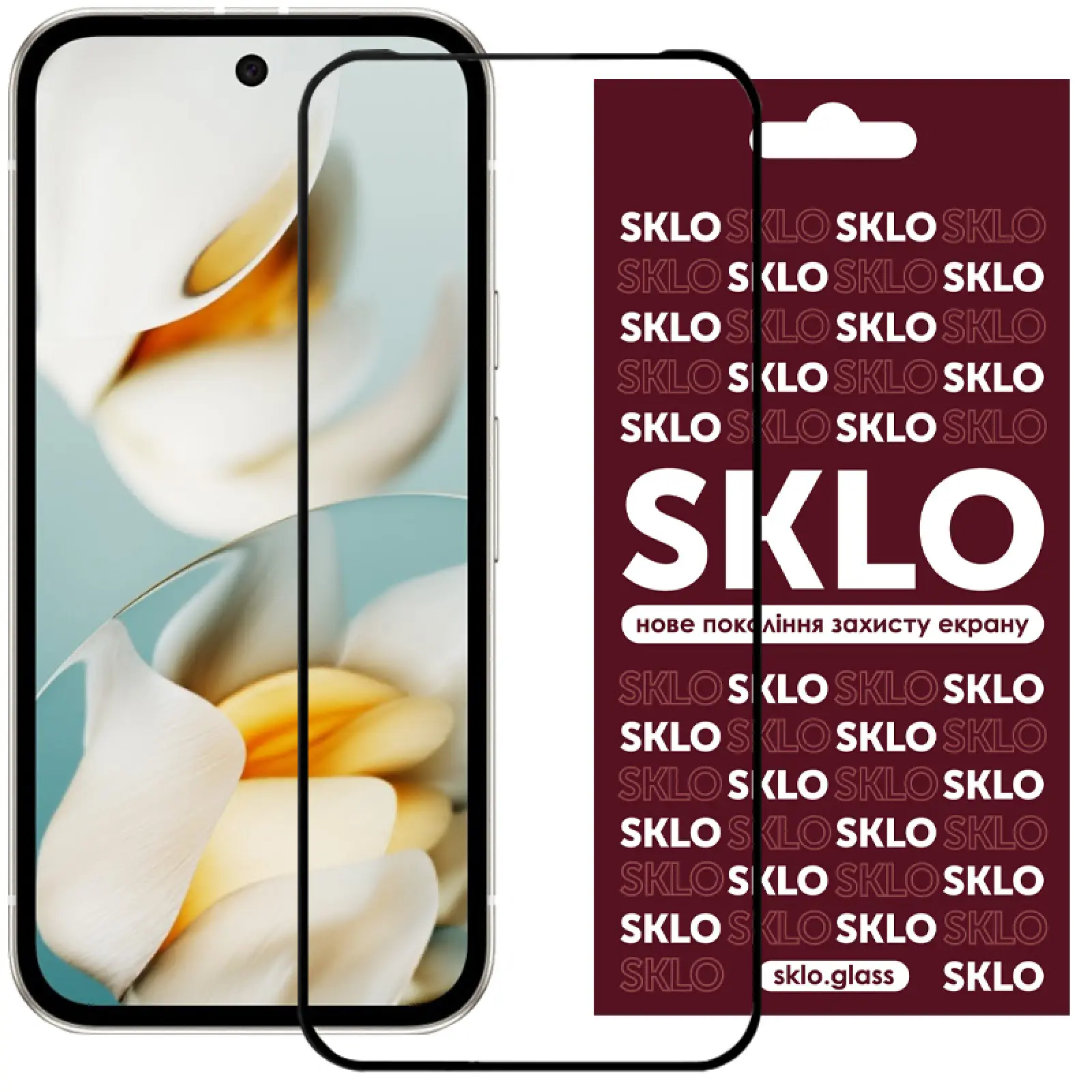 Защитное стекло SKLO 3D для Google Pixel 9a, Черный, Закаленное стекло, купить оптом с доставкой