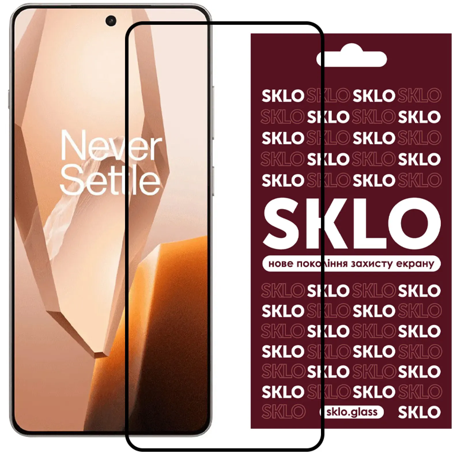 Защитное стекло SKLO 3D для OnePlus 13R, Черный, Закаленное стекло, купить оптом с доставкой