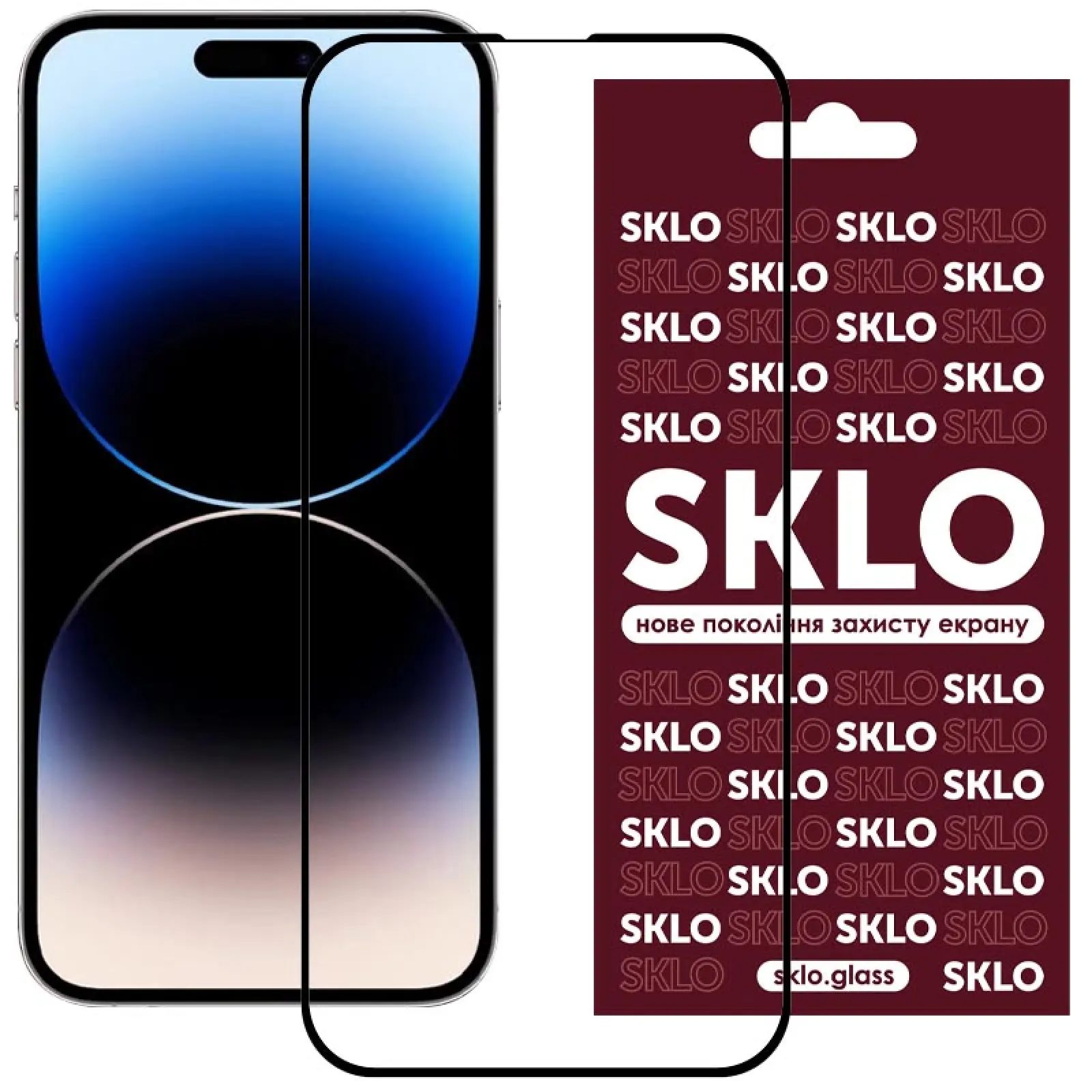 Защитное стекло SKLO 3D для Apple iPhone 17 Air (6.5"), Черный, Закаленное стекло, купить оптом с доставкой