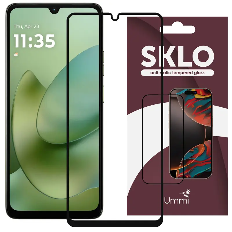 Захисне скло SKLO 3D для Motorola Moto G06 / G06 Power, Чорний, Загартоване скло, купити оптом з доставкою